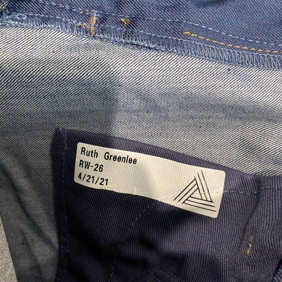 Blue Delta Jeans Women’s 28x27 Blue Stretch Handmade Custom RAW Denim USA $450 - Picture 5 of 10